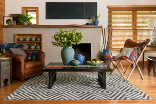 Loloi Dorado DB-03 Charcoal / Ivory Area Rug Lifestyle Image Feature