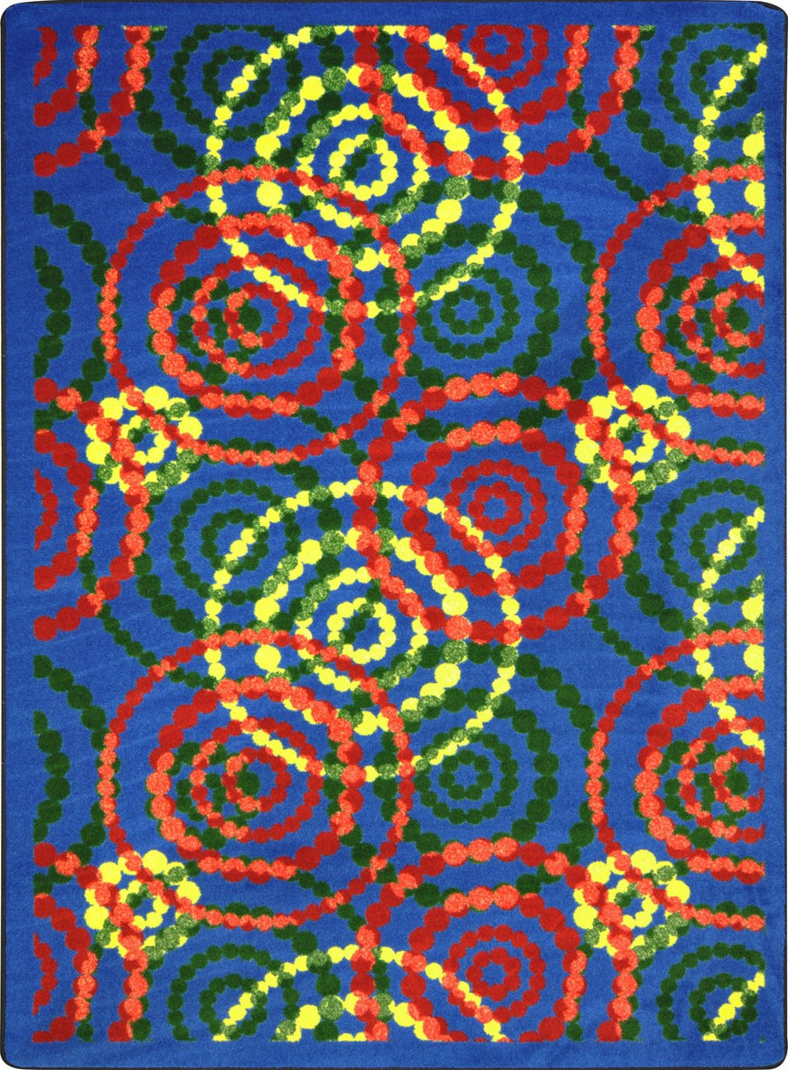 Joy Carpets Kid Essentials Dottie Rainbow Area Rug