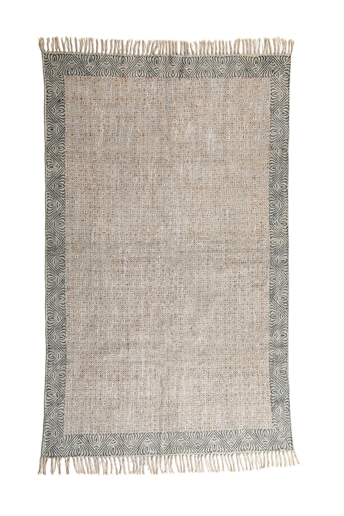 Auskin Printed Cotton Shefali Blue Area Rug main image