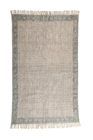 Auskin Printed Cotton Shefali Blue Area Rug main image