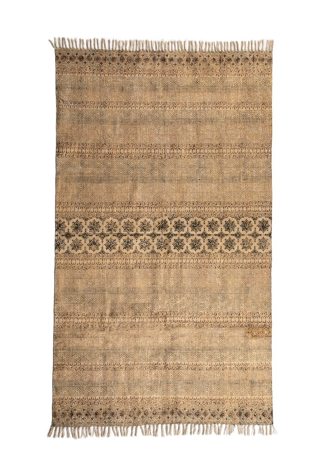 Auskin Printed Cotton Suvarna Gold Area Rug