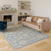 LR Home Dreamscape 82438 Stone Blue/Beige Area Rug Lifestyle Image