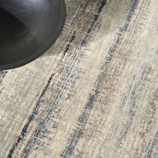 Ck089 Drift DRF03 Blue Area Rug by Calvin Klein Corner Image