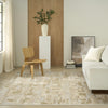 Ck089 Drift DRF04 Beige Grey Area Rug by Calvin Klein Room Image Feature