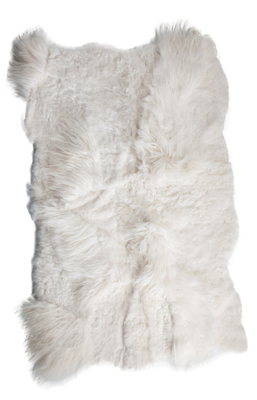 Auskin Arctic Icelandic Sheepskin Design Multilayer White Area Rug
