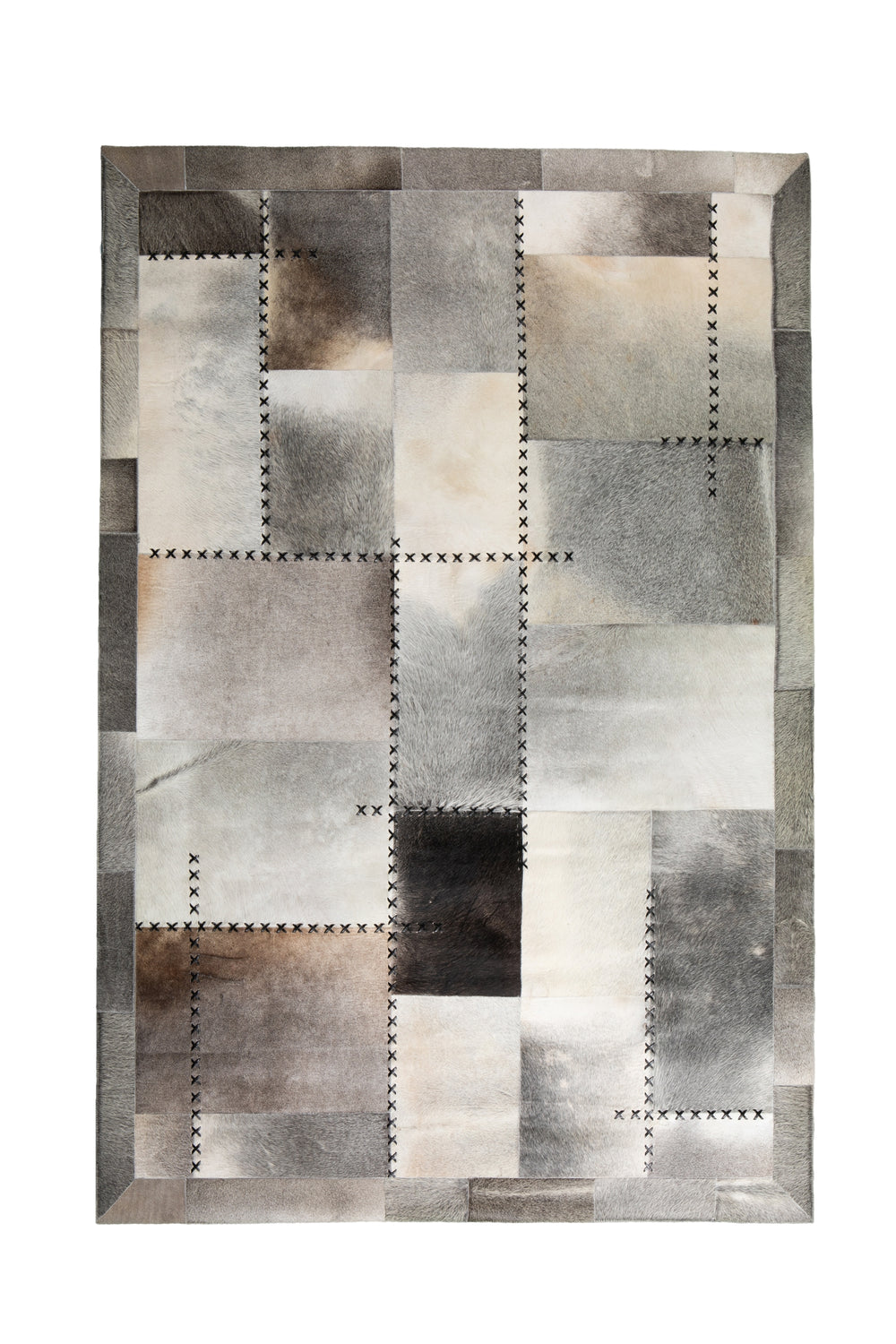 Auskin Leather and Wool Kraal Multi Area Rug