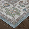 Feizy Dartmouth 39QNF Blue/Ivory/Brown Area Rug Corner Image with Rug Pad