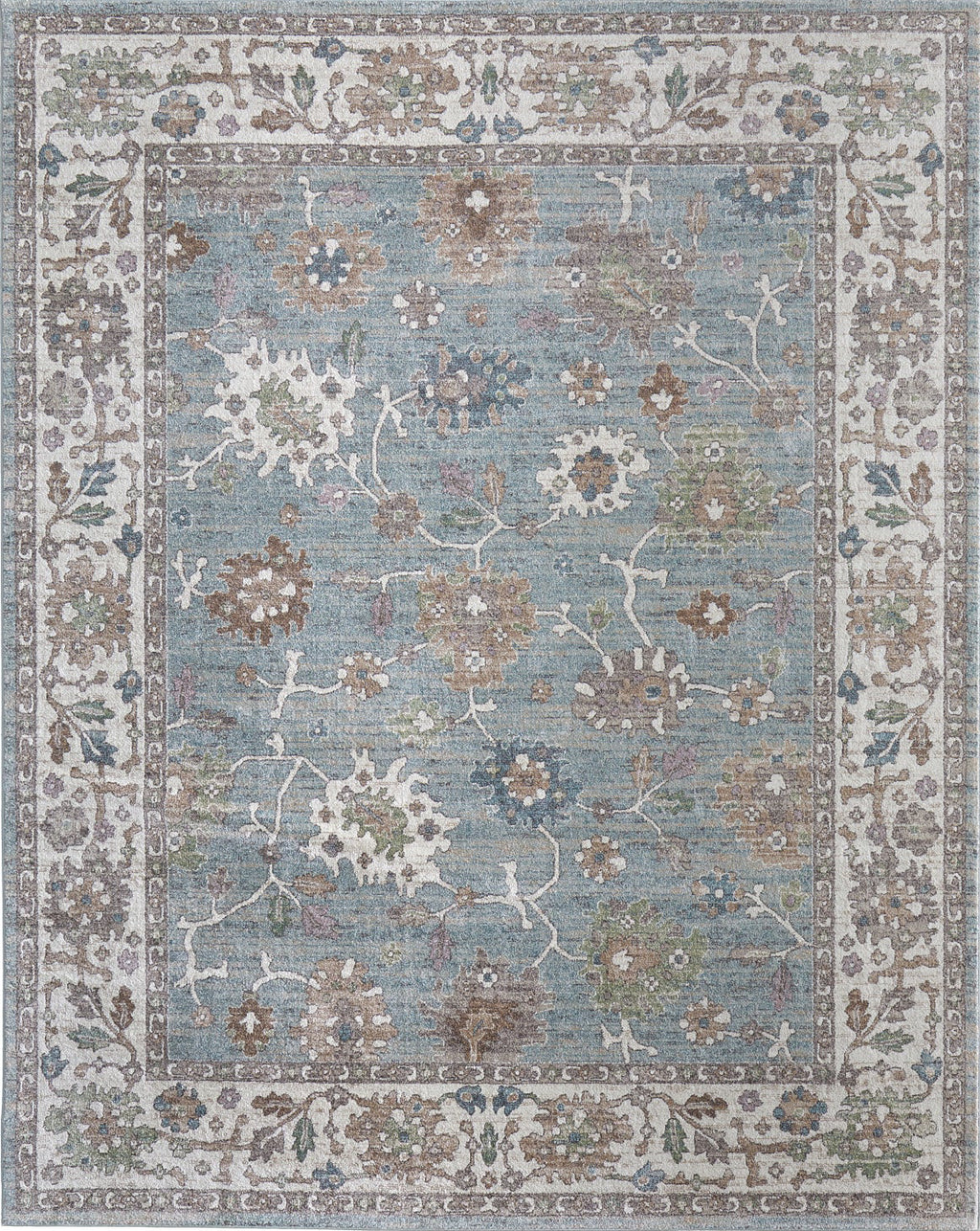 Feizy Dartmouth 39QNF Blue/Ivory/Brown Area Rug main image