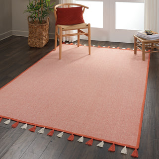 Nourison Otto DS600 Orange Area Rug Room Image Feature