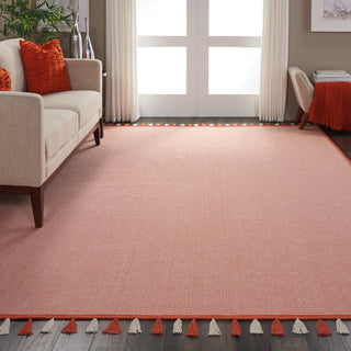 Nourison Otto DS600 Orange Area Rug Corner Image