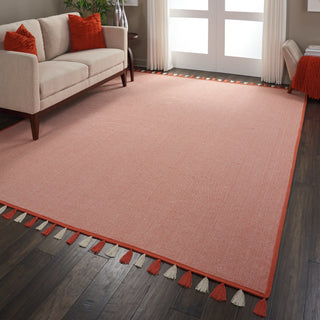 Nourison Otto DS600 Orange Area Rug Room Image Feature