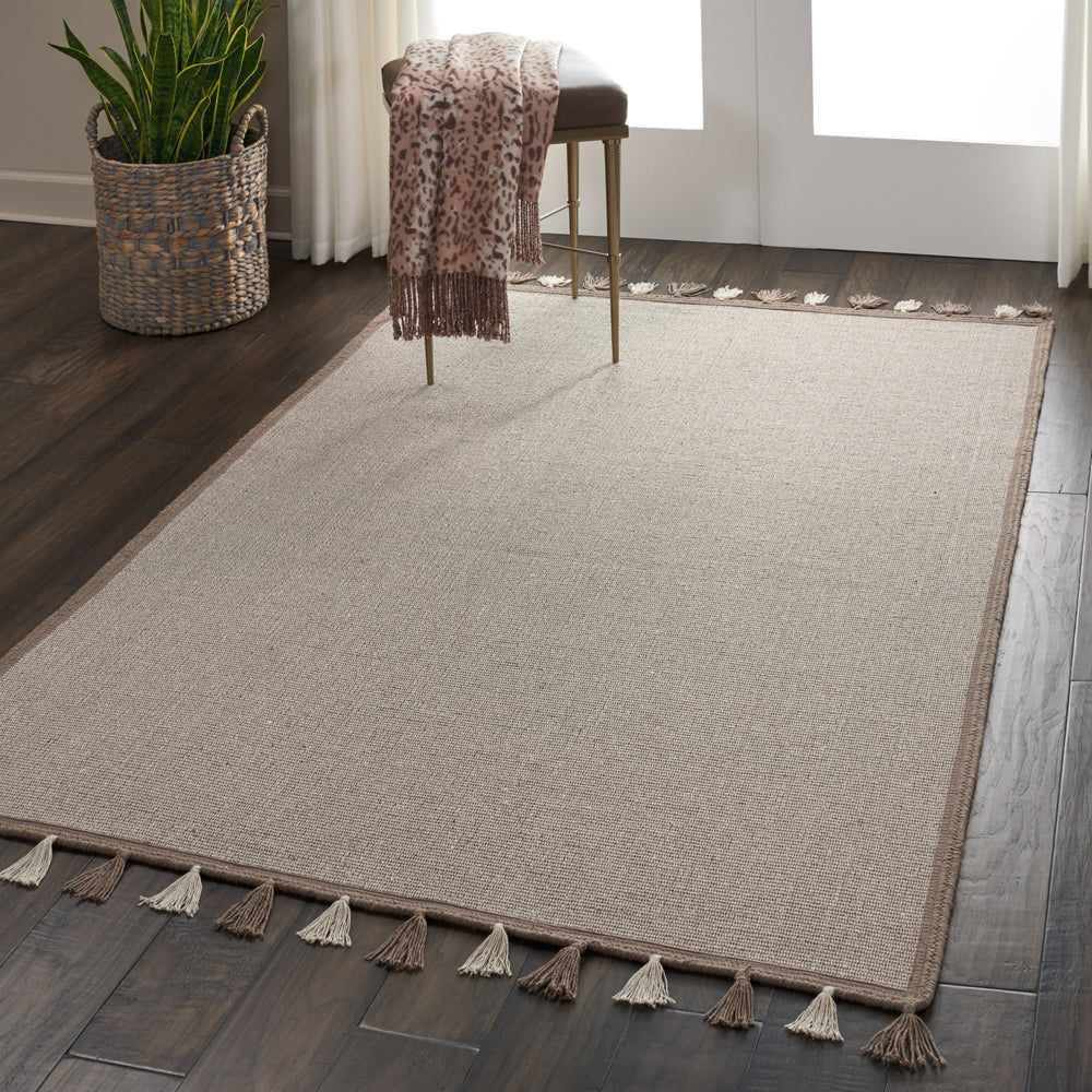 Nourison Otto DS600 Taupe Area Rug Room Image Feature