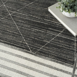 Nourison Desire DSR01 Charcoal/Silver Area Rug Corner Image