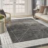 Nourison Desire DSR01 Charcoal/Silver Area Rug Corner Image