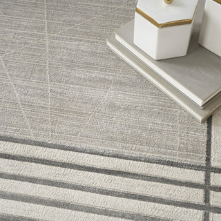 Nourison Desire DSR01 Grey Silver Area Rug Corner Image