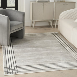 Nourison Desire DSR01 Grey Silver Area Rug Corner Image