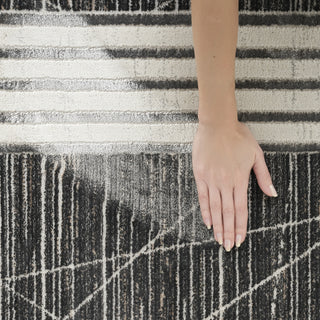 Nourison Desire DSR01 Charcoal/Silver Area Rug Room Image Feature
