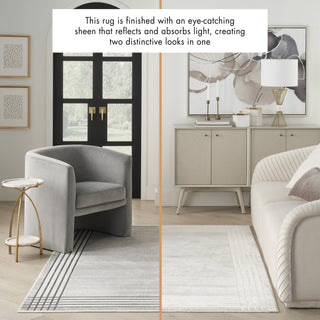 Nourison Desire DSR01 Grey Silver Area Rug Room Image Feature