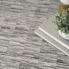 Nourison Desire DSR02 Charcoal Grey Area Rug Corner Image