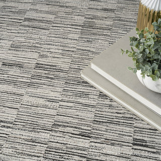 Nourison Desire DSR02 Charcoal Grey Area Rug Corner Image