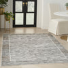 Nourison Desire DSR02 Charcoal Grey Area Rug Corner Image