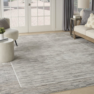 Nourison Desire DSR02 Charcoal Grey Area Rug Corner Image