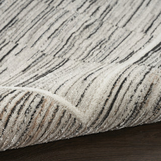 Nourison Desire DSR02 Charcoal Grey Area Rug Corner Image