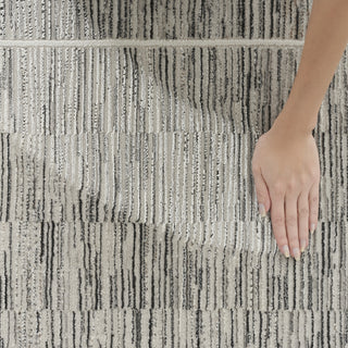 Nourison Desire DSR02 Charcoal Grey Area Rug Room Image Feature