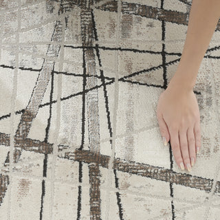Nourison Desire DSR03 Grey Silver Area Rug Room Image Feature