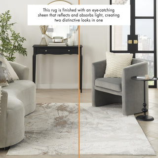 Nourison Desire DSR04 Cream Grey Area Rug Room Image Feature