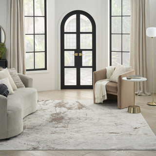 Nourison Desire DSR04 Cream Grey Area Rug Room Image Feature