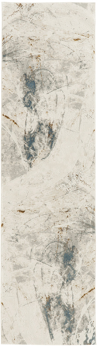 Nourison Desire DSR04 Ivory Grey Blue Area Rug Main Image