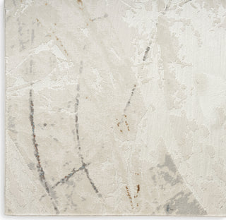 Nourison Desire DSR04 Ivory Grey Blue Area Rug Corner Image