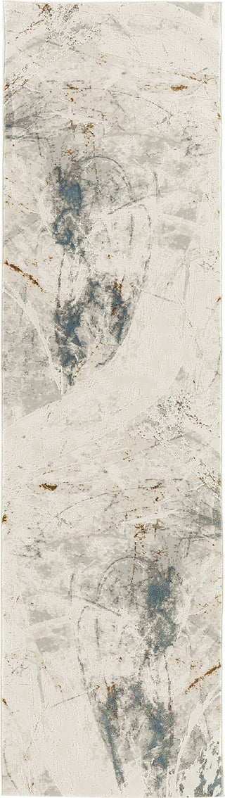 Nourison Desire DSR04 Ivory Grey Blue Area Rug Main Image