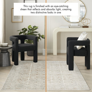 Nourison Desire DSR07 Ivory Beige Area Rug Room Image Feature