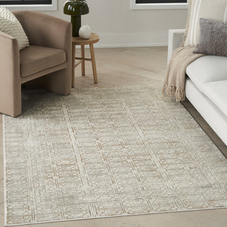 Nourison Desire DSR07 Ivory Beige Area Rug Corner Image