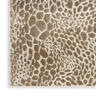 Nourison Desire DSR08 Camel Silver Area Rug Corner Image