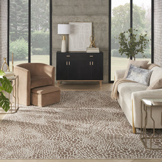 Nourison Desire DSR08 Camel Silver Area Rug Room Scene Feature