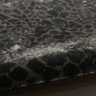 Nourison Desire DSR08 Charcoal Silver Area Rug Close Up