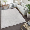 Dynamic Rugs Allegra 2987 Ivory/Silver Area Rug Room Scene Feature