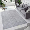 Dynamic Rugs Allegra 2987 Grey/Ivory/Denim Area Rug Room Scene Feature