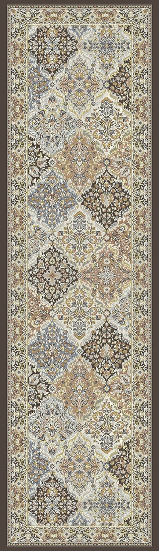 Dynamic Rugs Ancient Garden 57008 Brown/Blue Area Rug Runner Image