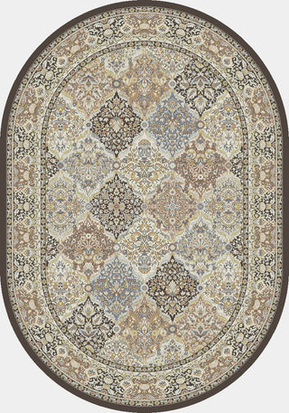 Dynamic Rugs Ancient Garden 57008 Brown/Blue Area Rug Oval Image