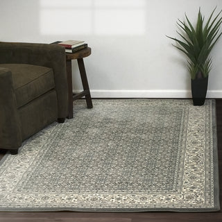 Dynamic Rugs Ancient Garden 57011 Grey/Cream Area Rug Room Scene Feature