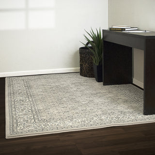 Dynamic Rugs Ancient Garden 57011 Soft Grey/Cream Area Rug Room Scene Feature