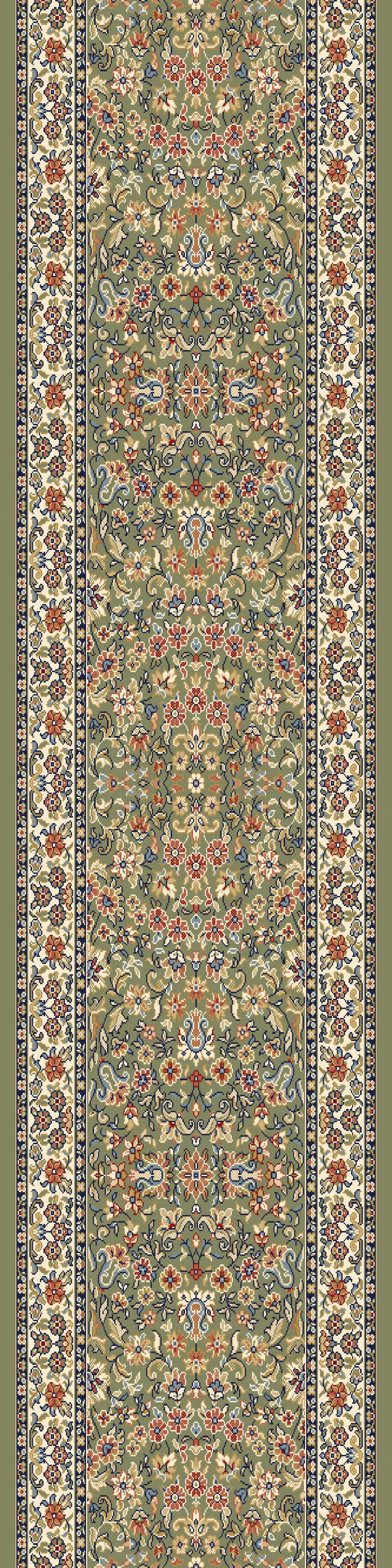 Dynamic Rugs Ancient Garden 57078 Green/Ivory