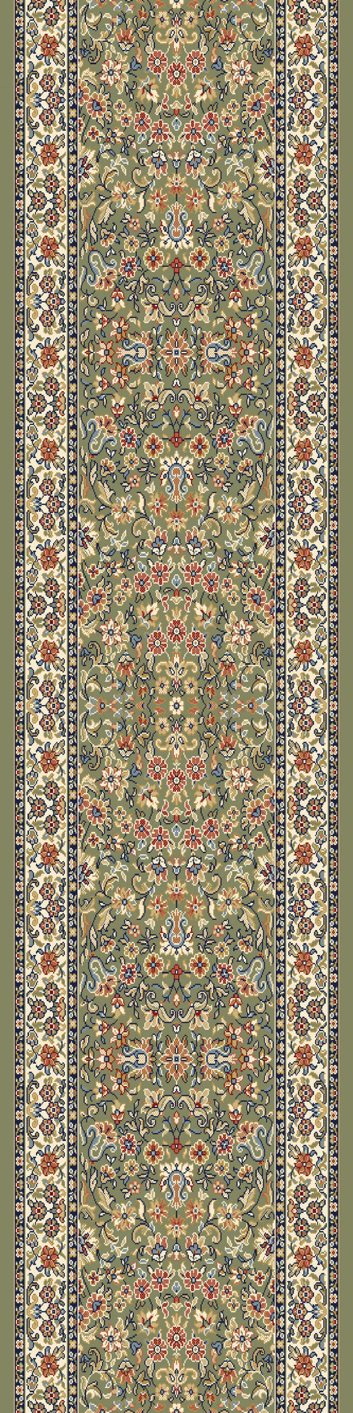Dynamic Rugs Ancient Garden 57078 Green/Ivory