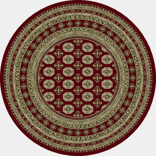 Dynamic Rugs Ancient Garden 57102 Red/Beige Area Rug Round Image