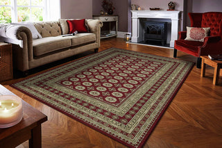 Dynamic Rugs Ancient Garden 57102 Red/Beige Area Rug Room Scene Feature