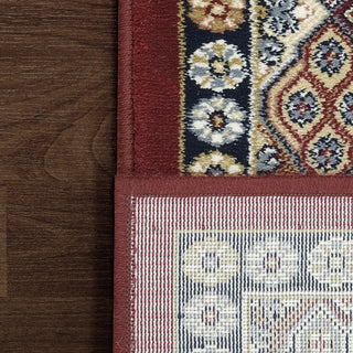 Dynamic Rugs Ancient Garden 57147 Red Area Rug Corner Shot